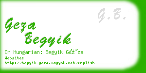 geza begyik business card